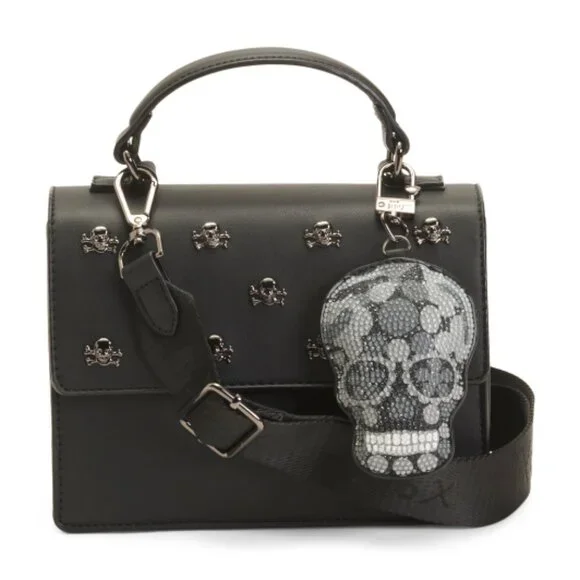 BETSEY JOHNSON Skull Crossbody With Skull Charm - Picture 1 of 7